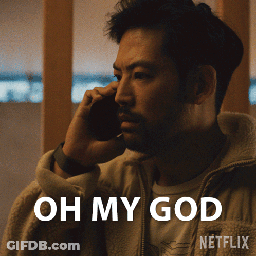 Man Talking On Cell Phone Oh My God GIF