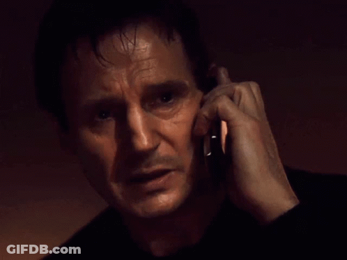 Man Talking On Cell Phone Saying And I Will BBQ You GIF