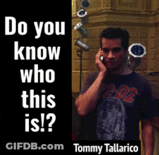 Man Talking On Cell Phone Saying Do You Know Who This Is GIF