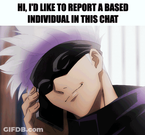 Man Talking On Cell Phone Saying Hi I'd Like To Report A Based Individual GIF
