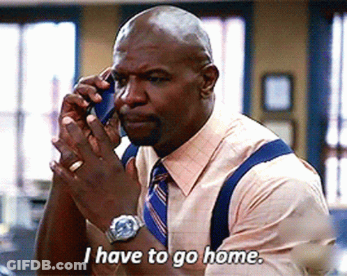 Man Talking On Cell Phone Saying I Have To Go Home GIF
