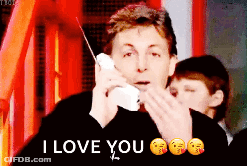 Man Talking On Cell Phone Saying I Love You GIF
