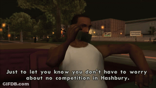 Man Talking On Cell Phone Saying Just To Let You Know You Don't Have To Worry About No Competition GIF