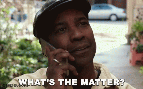 Man Talking On Cell Phone Saying What's The Matter GIF