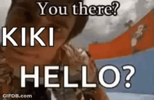 Man Talking On Cell Phone Saying You There Kiki Hello GIF