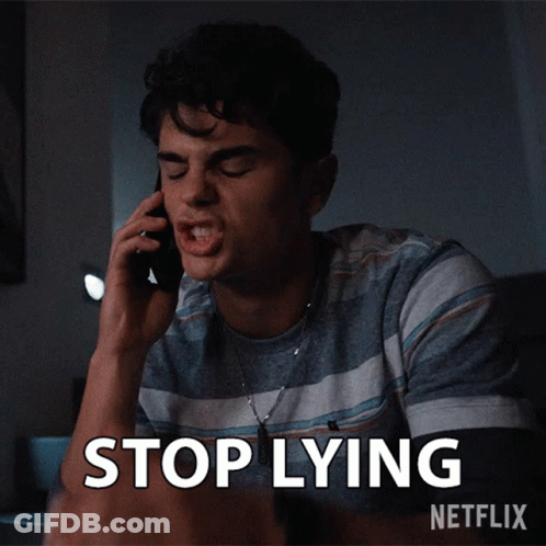 Man Talking On Cell Phone Stop Lying Netflix GIF