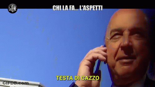Man Talking On Cell Phone Testa Di Cazzo GIF