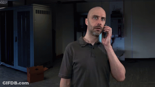 Man Talking On Cell Phone That's A Really Bad Sign GIF