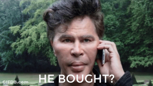 Man Talking On Cell Phone With He Bought GIF