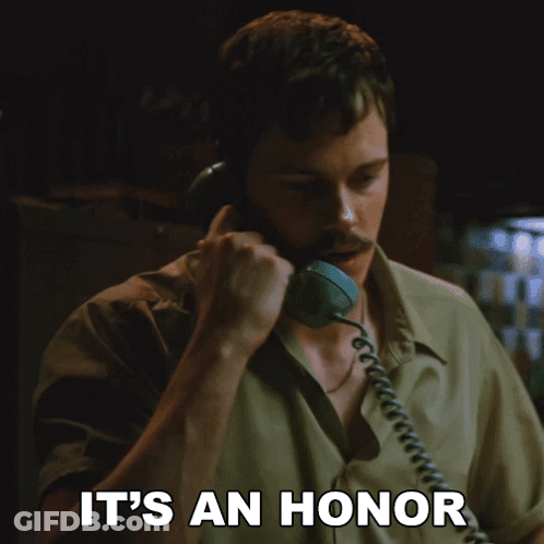 Man Talking On Phone It's An Honor GIF