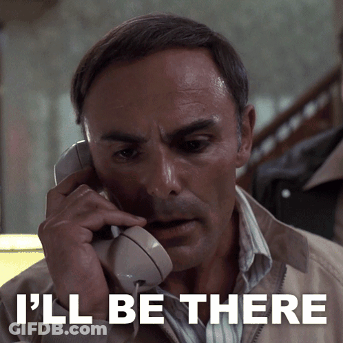 Man Talking On Phone Saying I'll Be There GIF