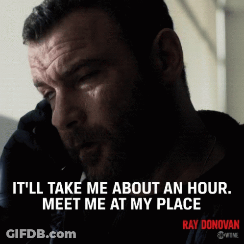 Man Talking On Phone Saying It'll Take Me About An Hour Meet Me At My Place GIF