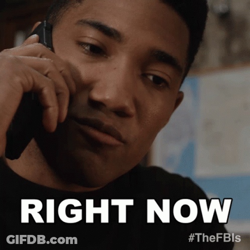 Man Talking On Phone Saying Right Now GIF