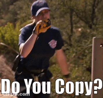 Man Talking On Walkie Talkie Saying Do You Copy GIF
