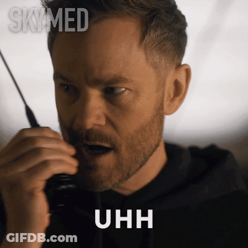 Man Talking On Walkie Talkie Saying Uhh GIF