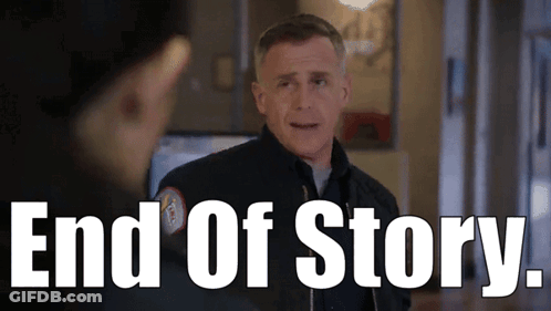 Man Talking To Another Man End Of Story GIF