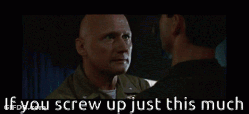 Man Talking To Another Man If You Screw Up Just This Much GIF