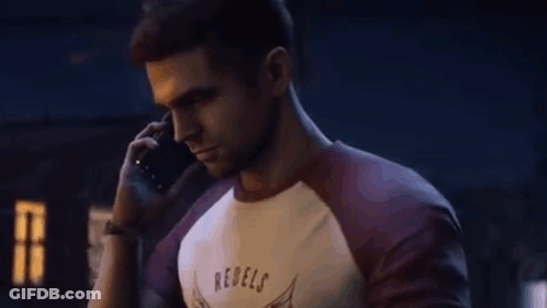 Man Talking To Another Man In Front Of Burning Building GIF