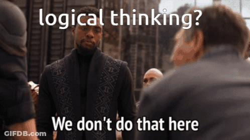 Man Talking To Another Man Logical Thinking We Don't Do That Here GIF