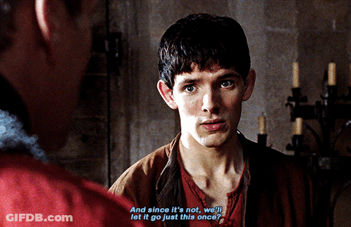 Man Talking To Another Man Saying And Since It's Not We'll Let It Go Just This Once GIF