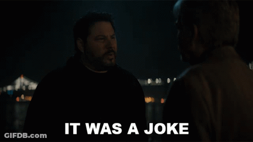 Man Talking To Another Man Saying It Was A Joke GIF