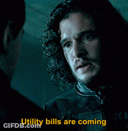 Man Talking To Another Man Utility Bills Are Coming GIF