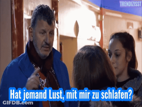 Man Talking To Girl Hat Jemand Lust Mit Mir Zu Schlafen GIF