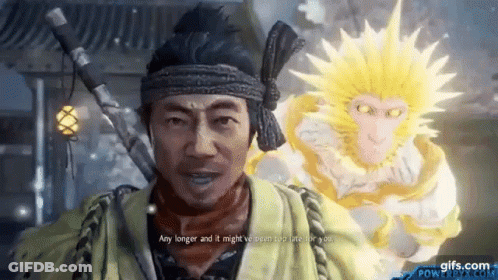 Man Talking To Monkey In Video Game GIF