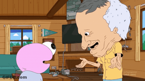 Man Talking To Pink Boss Monster GIF