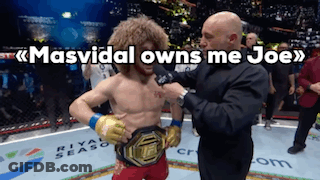 Man Talking To UFC Fighter With Belt GIF