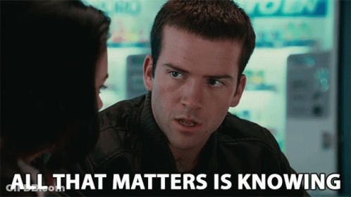 Man Talking To Woman All That Matters Is Knowing GIF