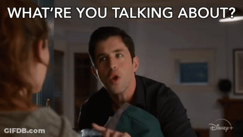 Man Talking To Woman Saying What GIF