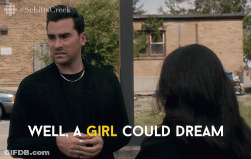 Man Talking To Woman Well A Girl Could Dream GIF