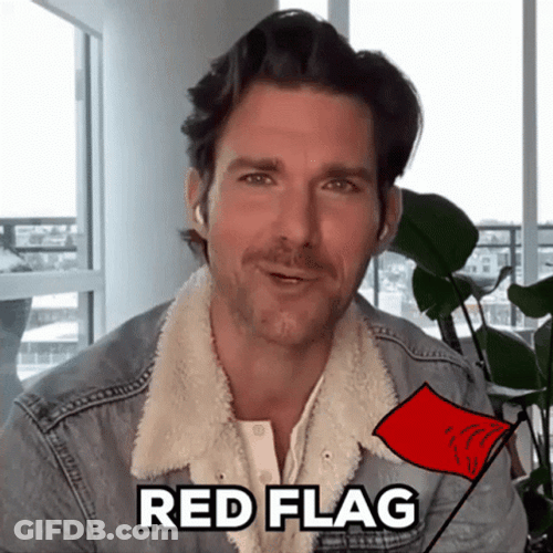 Man Talks About Red Flag GIF