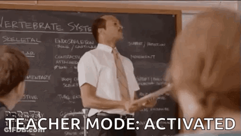 Man Teaching Vertebrate System GIF
