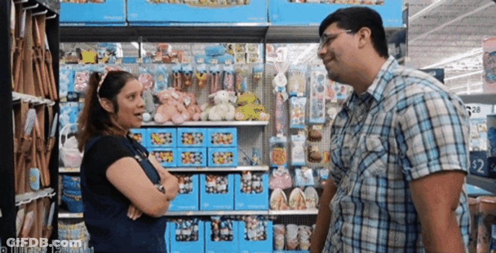 Man Teasing At Walmart Funny GIF