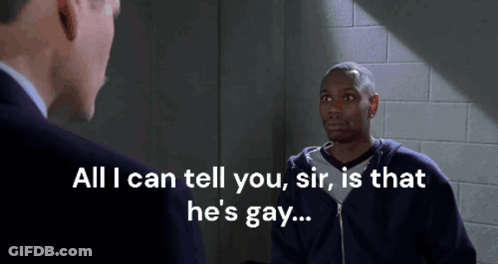 Man Telling Another He's Gay GIF