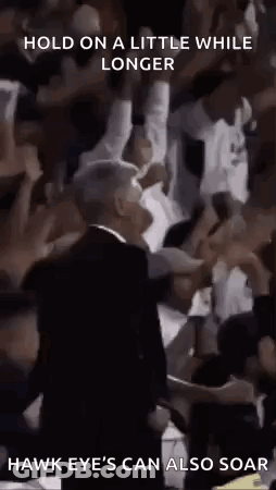Man Tells Crowd Hold On Little While Longer GIF