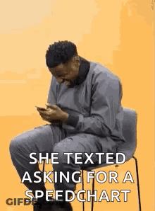 Man Texting On Phone GIF