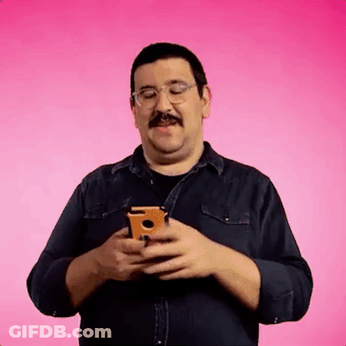 Man Texting One Sec GIF
