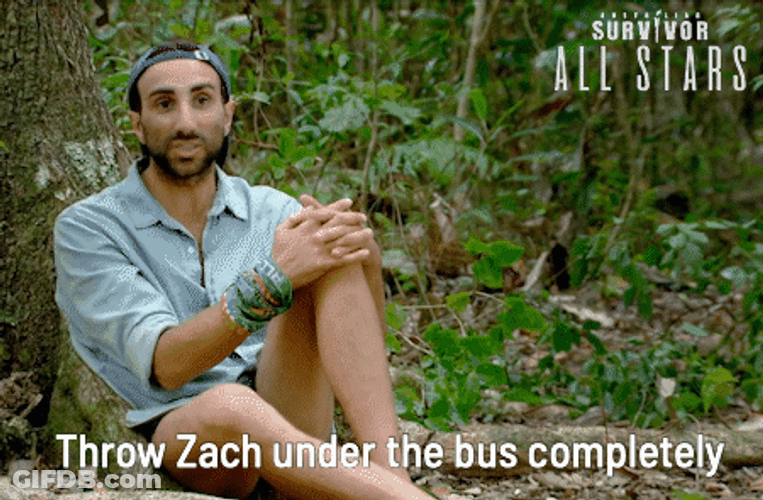 Man Throw Zach Under The Bus Completely GIF
