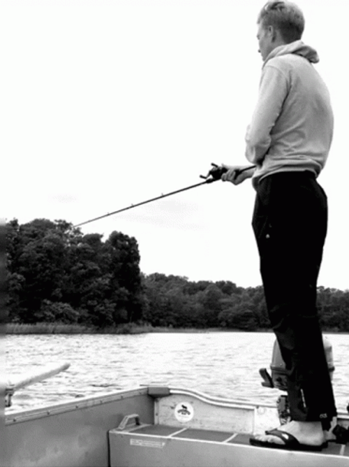 Man Throwing Fishing Rod GIF