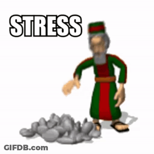 Man Throwing Rocks Stress GIF