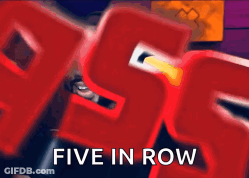 Man Thumbs Down Pass Five In Row GIF