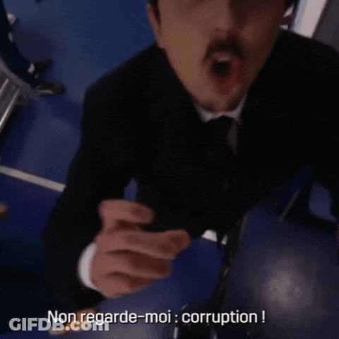 Man Thumbs Up Non Regarde-Moi Corruption GIF