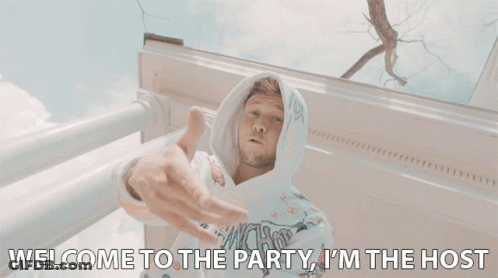 Man Thumbs Up Welcome To The Party I'm The Host GIF