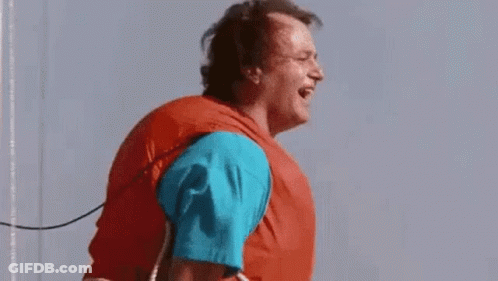 Man Tied To Sailboat With Ropes And Life Jacket GIF