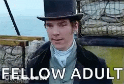 Man Top Hat Suit Boat Saying Fellow Adult GIF