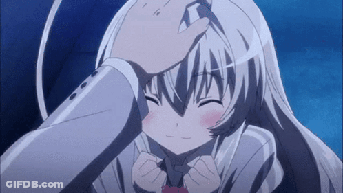Man Touching Girl's Head GIF