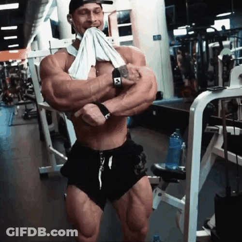Man Training Breathing Techniques GIF